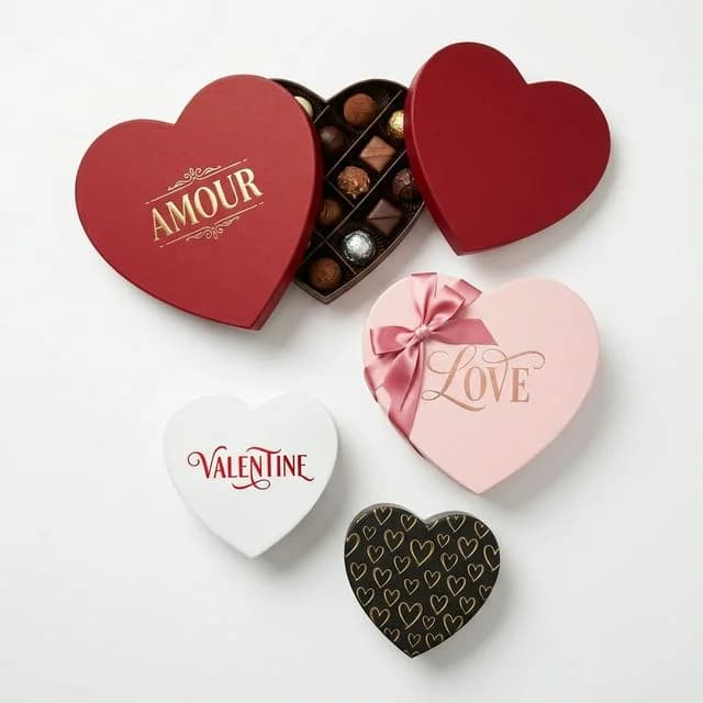 Heart-Shaped Rigid Boxes